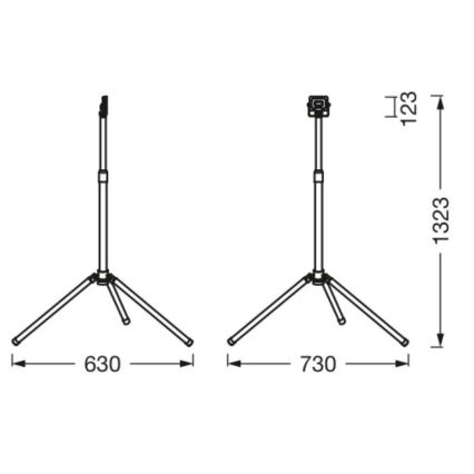 Ledvance - Projetor LED Exterior com Suporte WORKLIGHT TRIPOD LED/20W/230V 6500K IP65