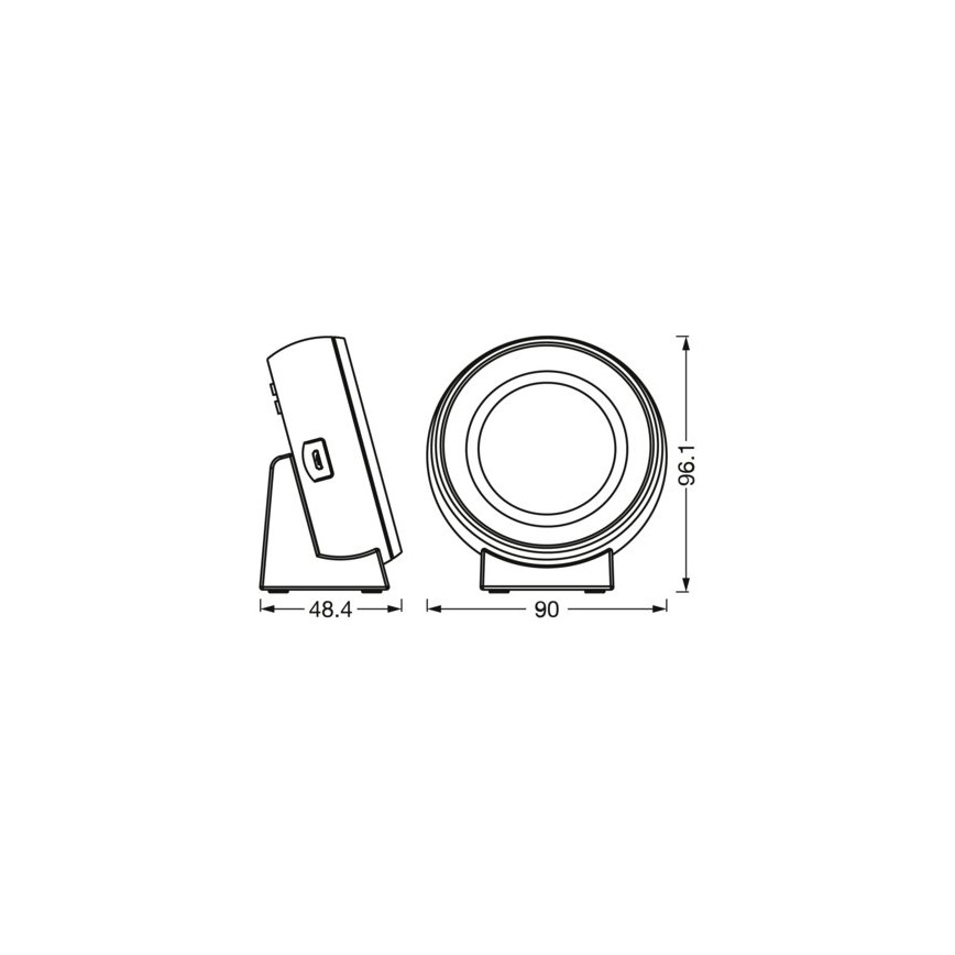 Ledvance- Relógio Digital LED com retroiluminação NIGHTLUX LED/0,3W/5V 3000/4000/6500K