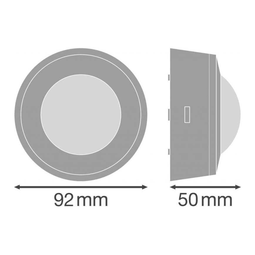 Ledvance - Sensor de movimento por infravermelhos 230V IP44 branco