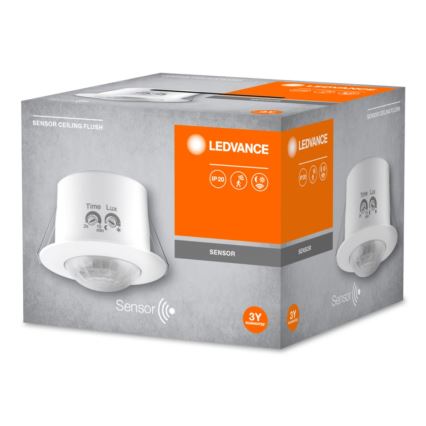 Ledvance - Sensor de movimento por infravermelhos embutido FLUSH 230V branco
