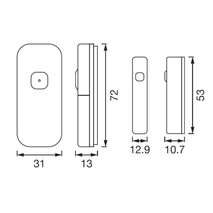 Ledvance - Sensor inteligente para janelas e portas SMART+ 3,7V 500 mAh Wi-fi