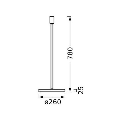Ledvance - Suporte de candeeiro DECOR STICK 1xE27/40W/230V antracite