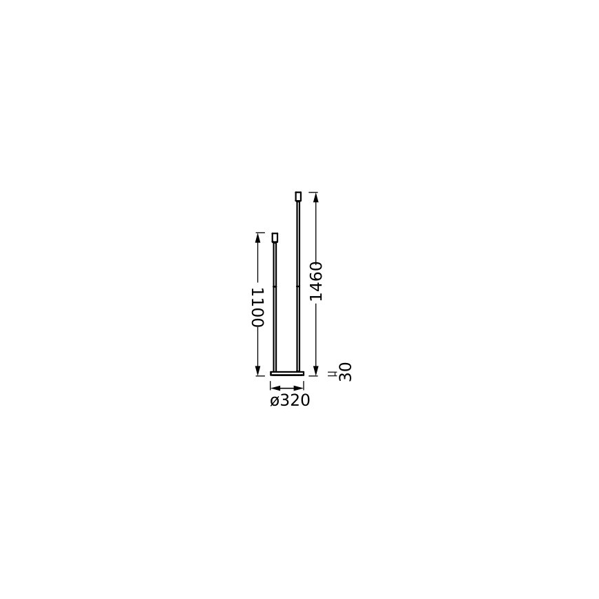 Ledvance - Suporte de candeeiro DECOR STICK 2xE27/40W/230V antracite