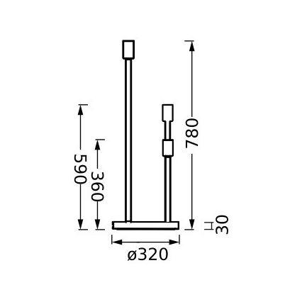 Ledvance - Suporte de candeeiro DECOR STICK 3xE27/40W/230V bege