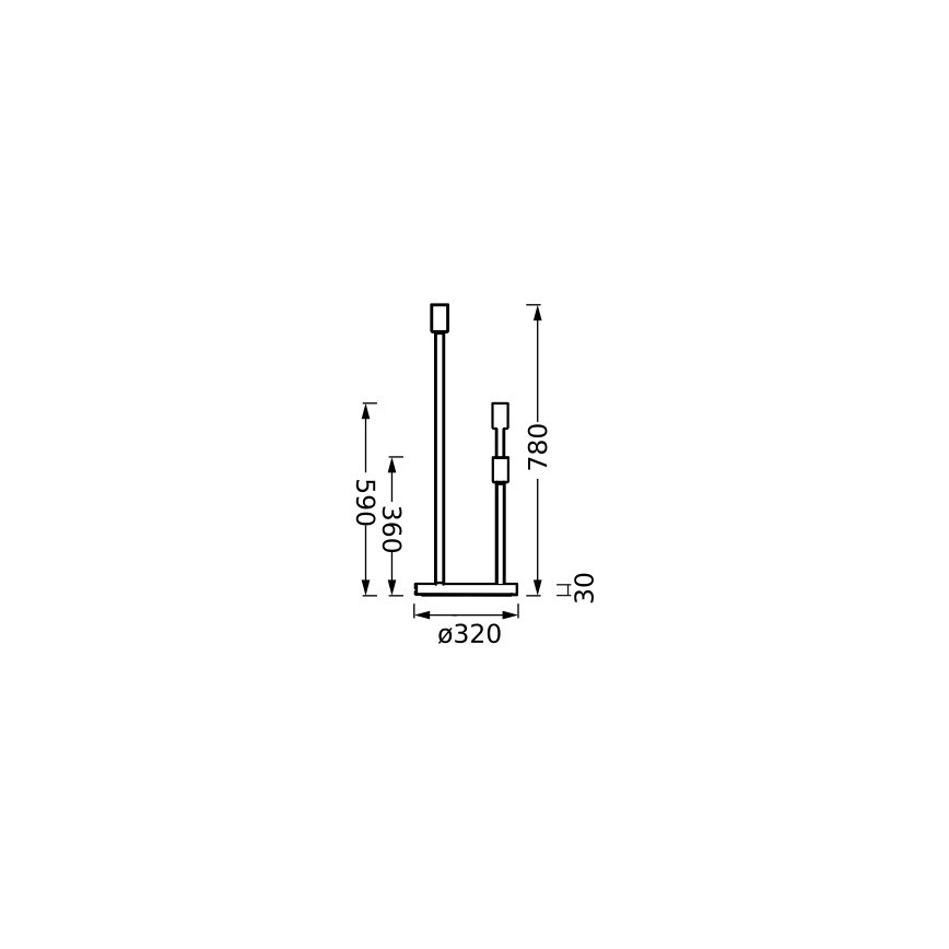 Ledvance - Suporte de candeeiro DECOR STICK 3xE27/40W/230V bege