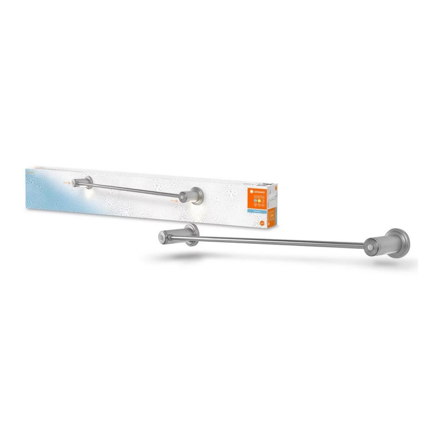 Ledvance - Suporte para toalhas com LED retroiluminação 6xAAA IP44