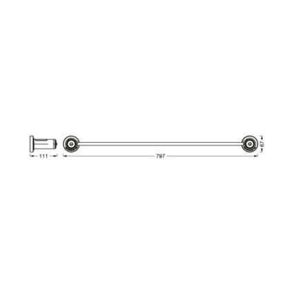 Ledvance - Suporte para toalhas com LED retroiluminação 6xAAA IP44
