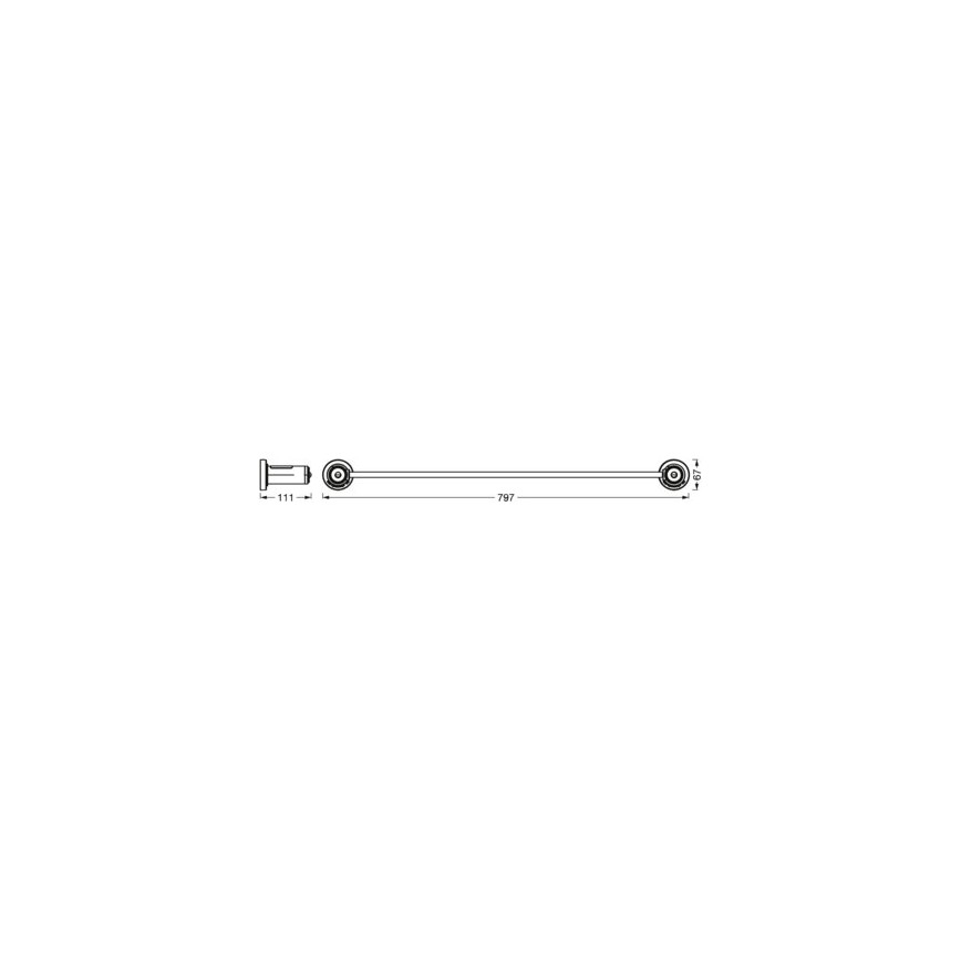 Ledvance - Suporte para toalhas com LED retroiluminação 6xAAA IP44