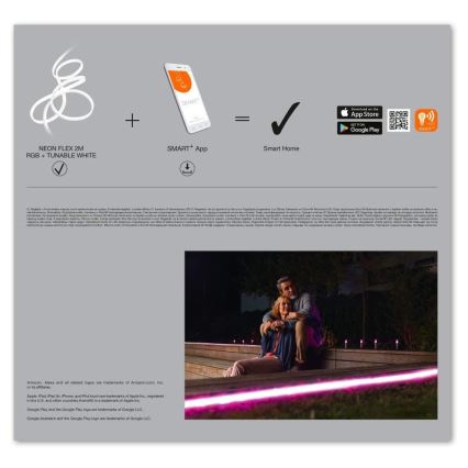 Ledvance - Tira exterior LED RGB + TW SMART + FLEX 3m LED/15W/230V 2700K-6500K IP44 Wi-Fi