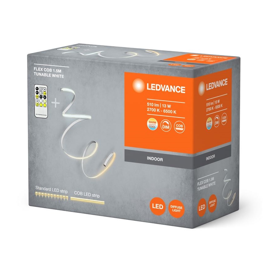Ledvance - Tira LED com regulação FLEX COB 1,5m LED/13W/230V 2700-6500K + controlo remoto