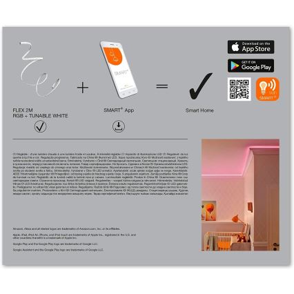 Ledvance - Tira LED RGB + TW com regulação SMART+ FLEX 2m LED/8,5W/230V Wi-Fi