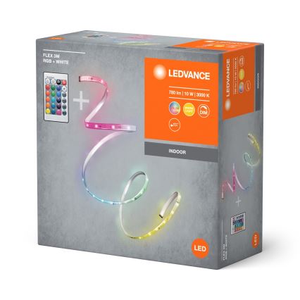 Ledvance - Tira LED RGBW com regulação FLEX 3m LED/10W/230V + controlo remoto