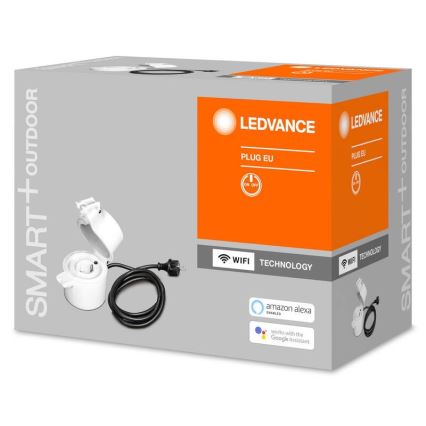 Ledvance - Tomada inteligente para exterior SMART+ PLUG SCHUKO 3680W IP44 Wi-Fi