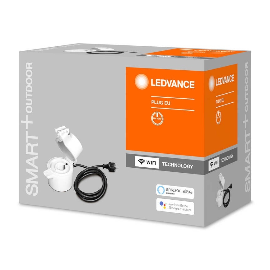 Ledvance - Tomada inteligente para exterior SMART+ PLUG SCHUKO 3680W IP44 Wi-Fi