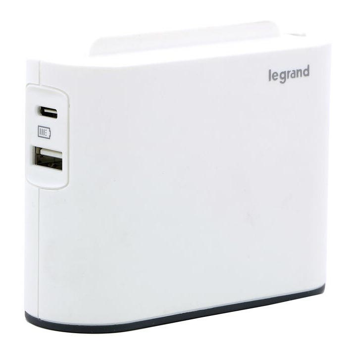 Legrand 049401 - Divisor de tomadas 2Z Tipo C + USB-A + USB-C branco