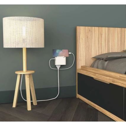 Legrand 049401 - Divisor de tomadas 2Z Tipo C + USB-A + USB-C branco