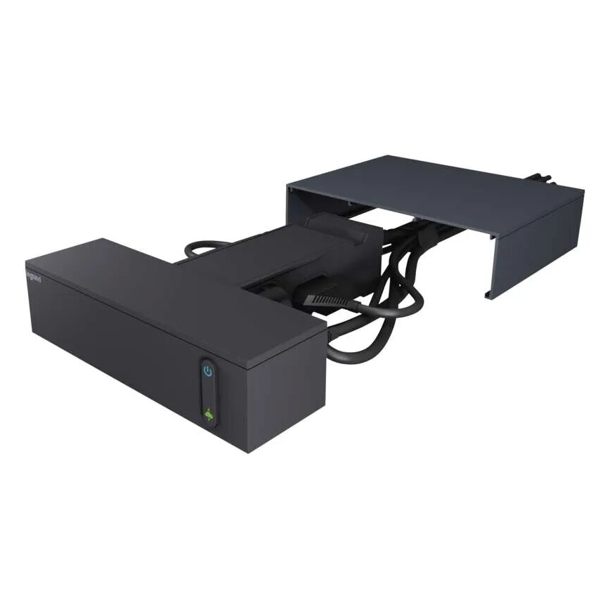 Legrand 049430 - HUB multimédia com interruptor 4Z Tipo E + 4Z Tipo C 2m preto