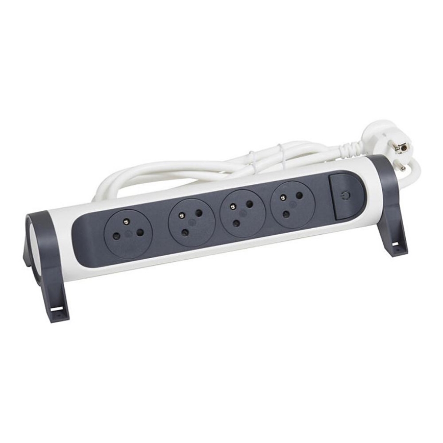 Legrand 049459 - Cabo de extensão com interruptor 4Z Tipo E 3m