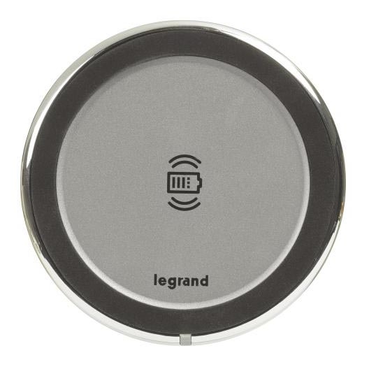 Legrand 077640L - Carregador sem fios para topo de mesa 15W IP44
