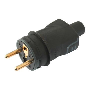 Legrand 50445 - Ficha de borracha 2P+T 16A/250V IP44 preta