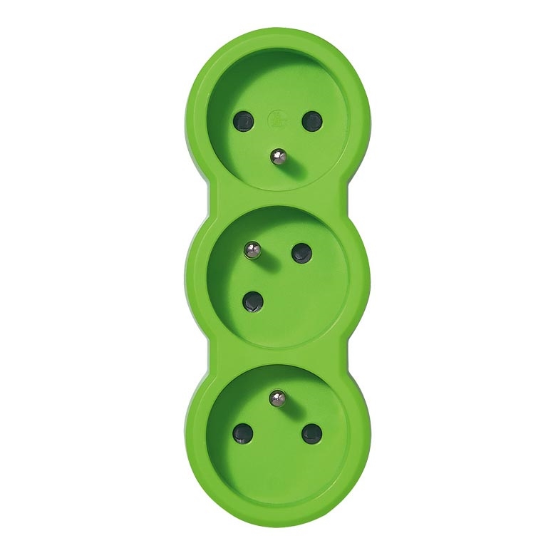 Legrand 50505 - Divisor de fichas 230V/16A 3x2P+T verde
