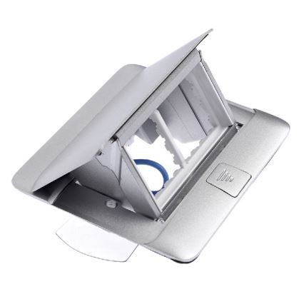 Legrand 54011 - Moldura para tomada de mesa POP-UP 4M alumínio