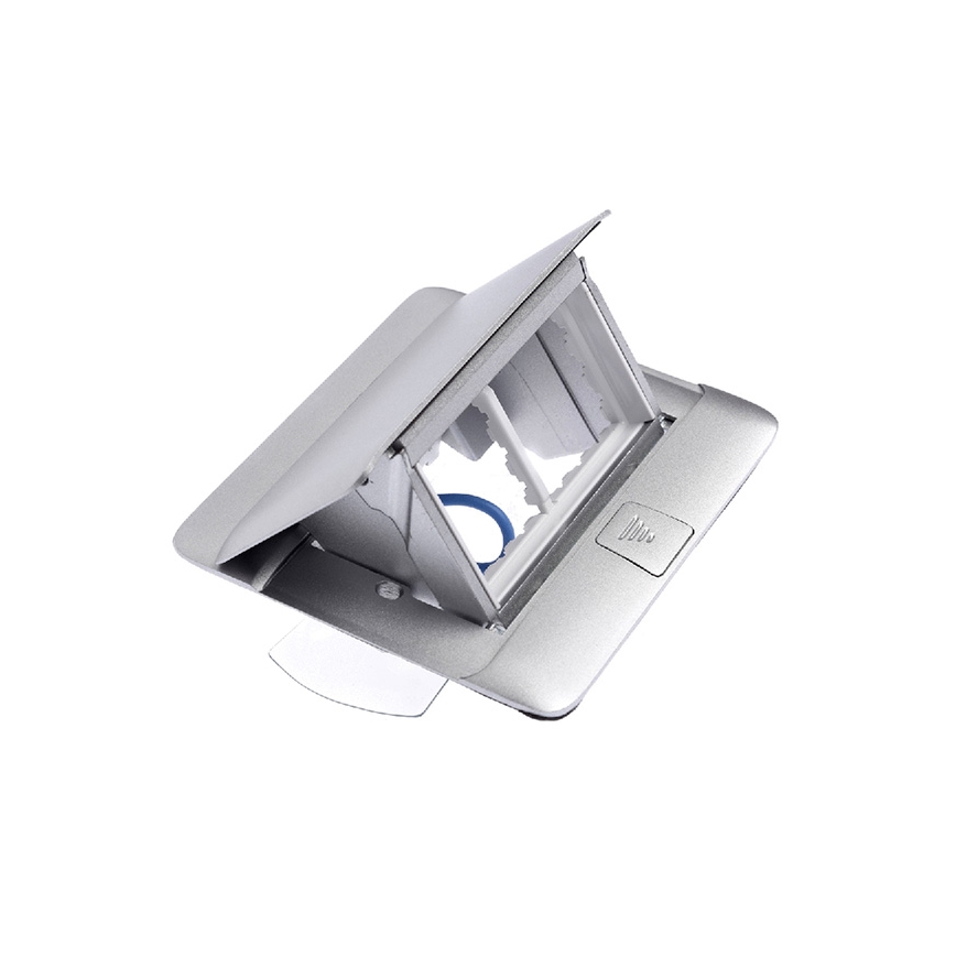 Legrand 54011 - Moldura para tomada de mesa POP-UP 4M alumínio