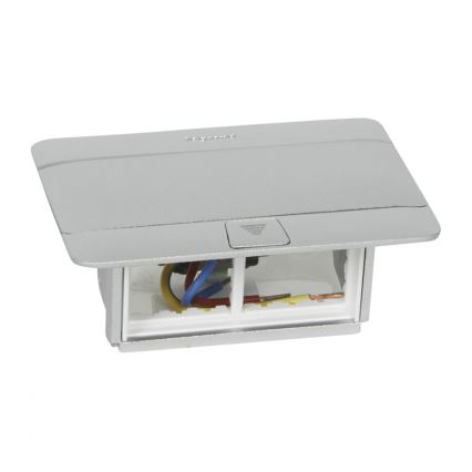 Legrand 54011 - Moldura para tomada de mesa POP-UP 4M alumínio