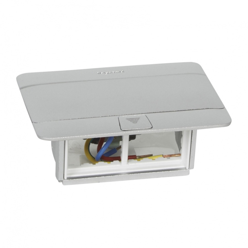 Legrand 54011 - Moldura para tomada de mesa POP-UP 4M alumínio