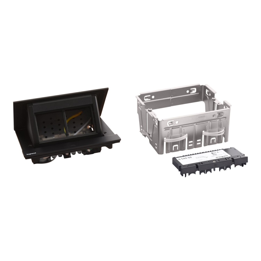 Legrand 654802 - Armação para tomada para tampo de mesa POP-UP 4M preto