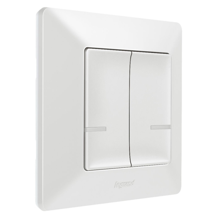Legrand 752187- Interruptor inteligente sem fios de 2 botões VALENA 1xCR2032 Wi-Fi IP40