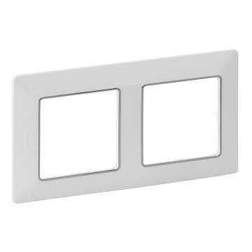 Legrand 754032 - Moldura para interruptores VALENA LIFE 2P branco/cromo