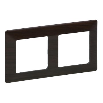 Legrand 754172 - Moldura para interruptores VALENA LIFE 2P Madeira escura