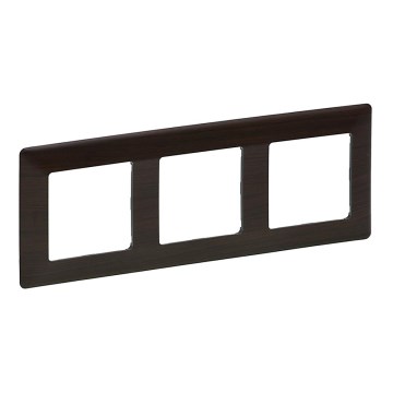 Legrand 754173 - Moldura para interruptores VALENA LIFE 3P Madeira escura