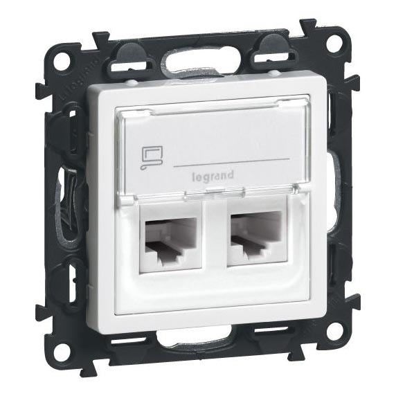 Legrand 75C5UB2 - Tomada de dados VALENA LIFE 1xRJ45 classe 5E UTP branco