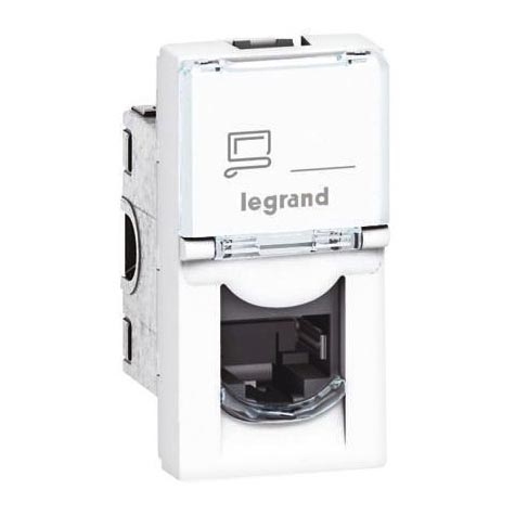Legrand 76551 - Tomada MOSAIC 1xRJ45 class 5E UTP 1M branca