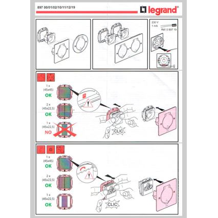 Legrand 89700 - Moldura para ficha de chão PLATINUM 2M IP44 inoxidável