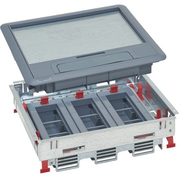 LEGRAND - Caixa de pavimento para pisos duplos 18 módulos (9 dispositivos 45x45)