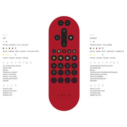 Leuchten Direkt 11212-16 - LED RGBW Candeeiro de chão com regulação NAOMI LED/10W/230V 2700-5000K Wi-Fi TUYA + comando