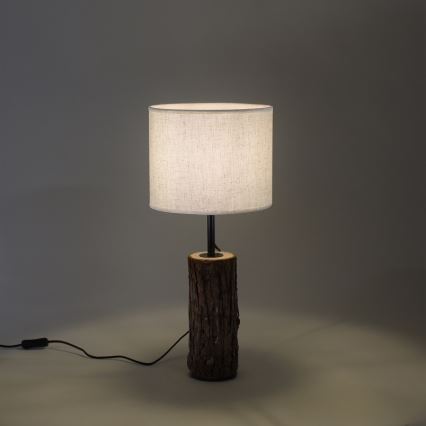 Leuchten Direkt 11233-79 - Candeeiro de mesa BARK 1xE27/40W/230V madeira