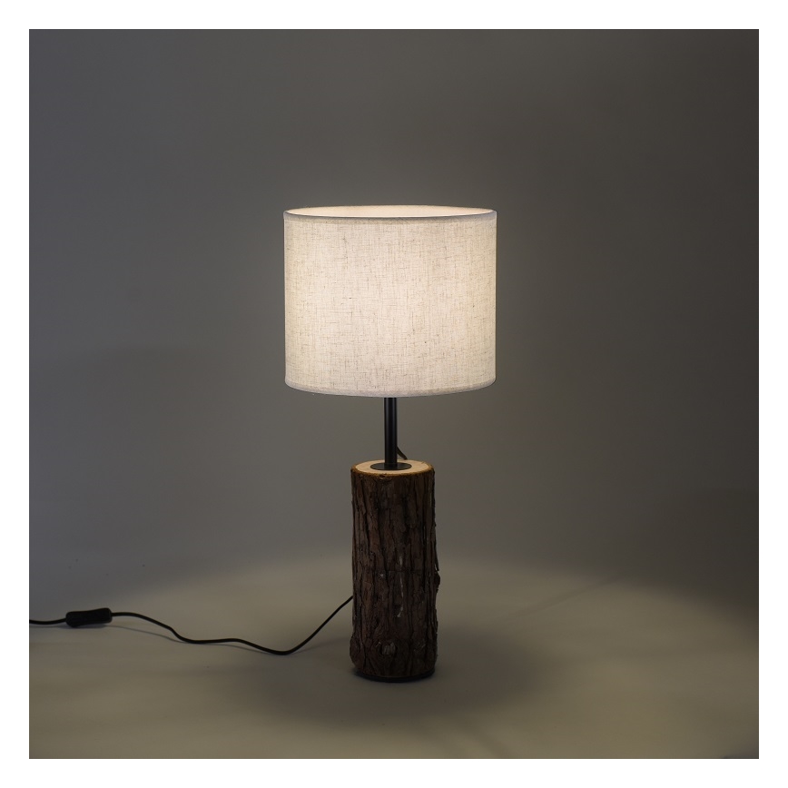Leuchten Direkt 11233-79 - Candeeiro de mesa BARK 1xE27/40W/230V madeira