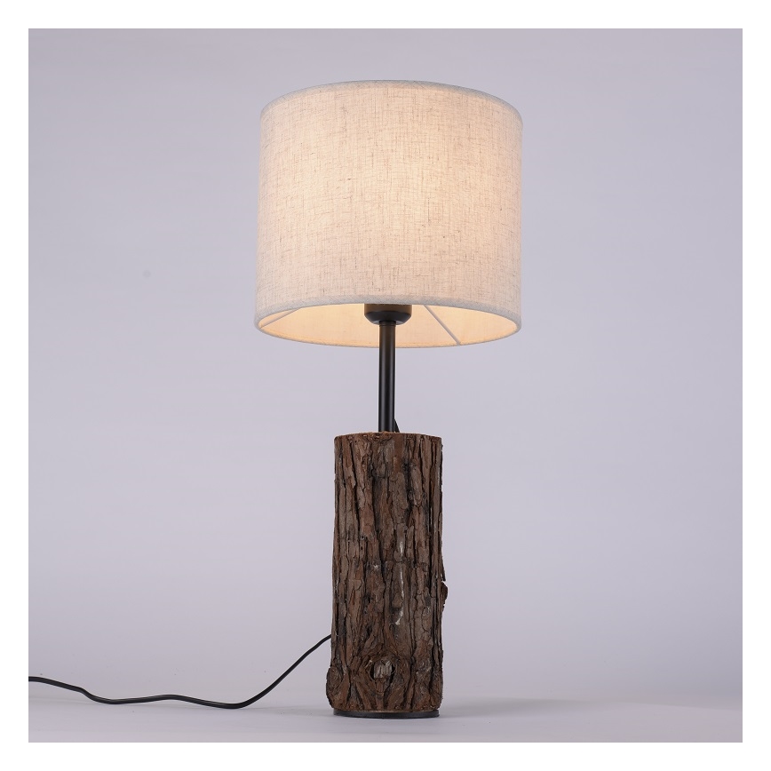 Leuchten Direkt 11233-79 - Candeeiro de mesa BARK 1xE27/40W/230V madeira