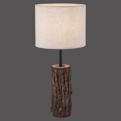 Leuchten Direkt 11233-79 - Candeeiro de mesa BARK 1xE27/40W/230V madeira