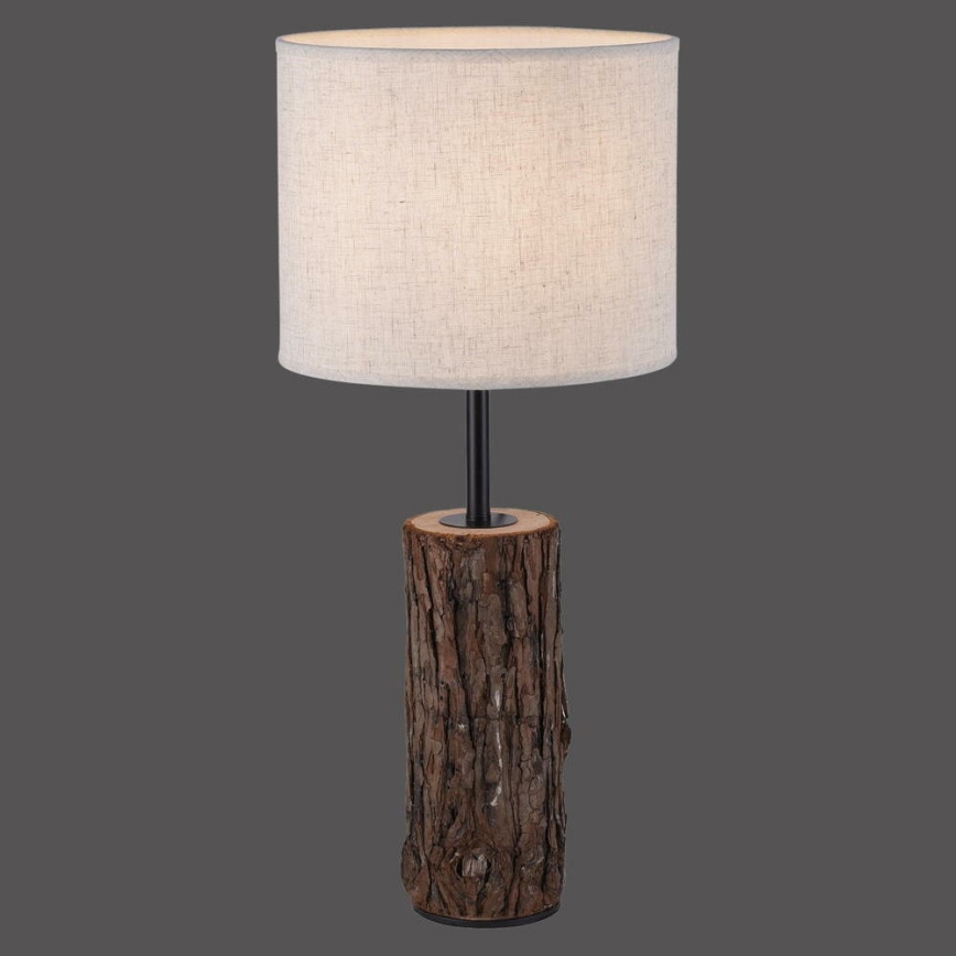 Leuchten Direkt 11233-79 - Candeeiro de mesa BARK 1xE27/40W/230V madeira