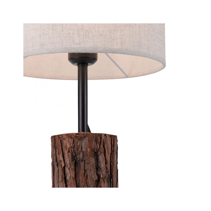 Leuchten Direkt 11233-79 - Candeeiro de mesa BARK 1xE27/40W/230V madeira