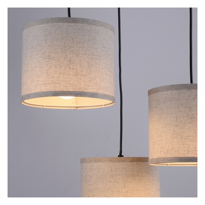 Leuchten Direkt 11236-79 - Candelabro suspenso BARK 3xE27/40W/230V madeira