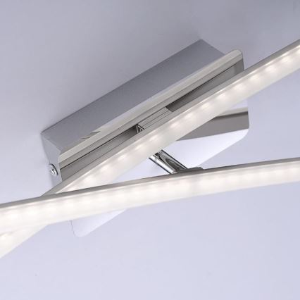 Leuchten Direkt 11272-55 - Candelabro montado à superfície LED SIMON 2xLED/8W/230V mate cromado