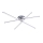 Leuchten Direkt 11274-55 - Candelabro montado à superfície LED SIMON 3xLED/8W/230V mate cromado