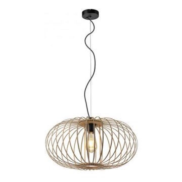 Leuchten Direkt 11409-79 - Candelabro suspenso RACOON 1xE27/40W/230V bambu