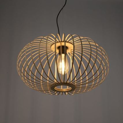 Leuchten Direkt 11409-79 - Candelabro suspenso RACOON 1xE27/40W/230V bambu